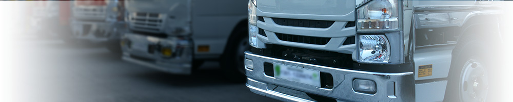 trucks parked in a row