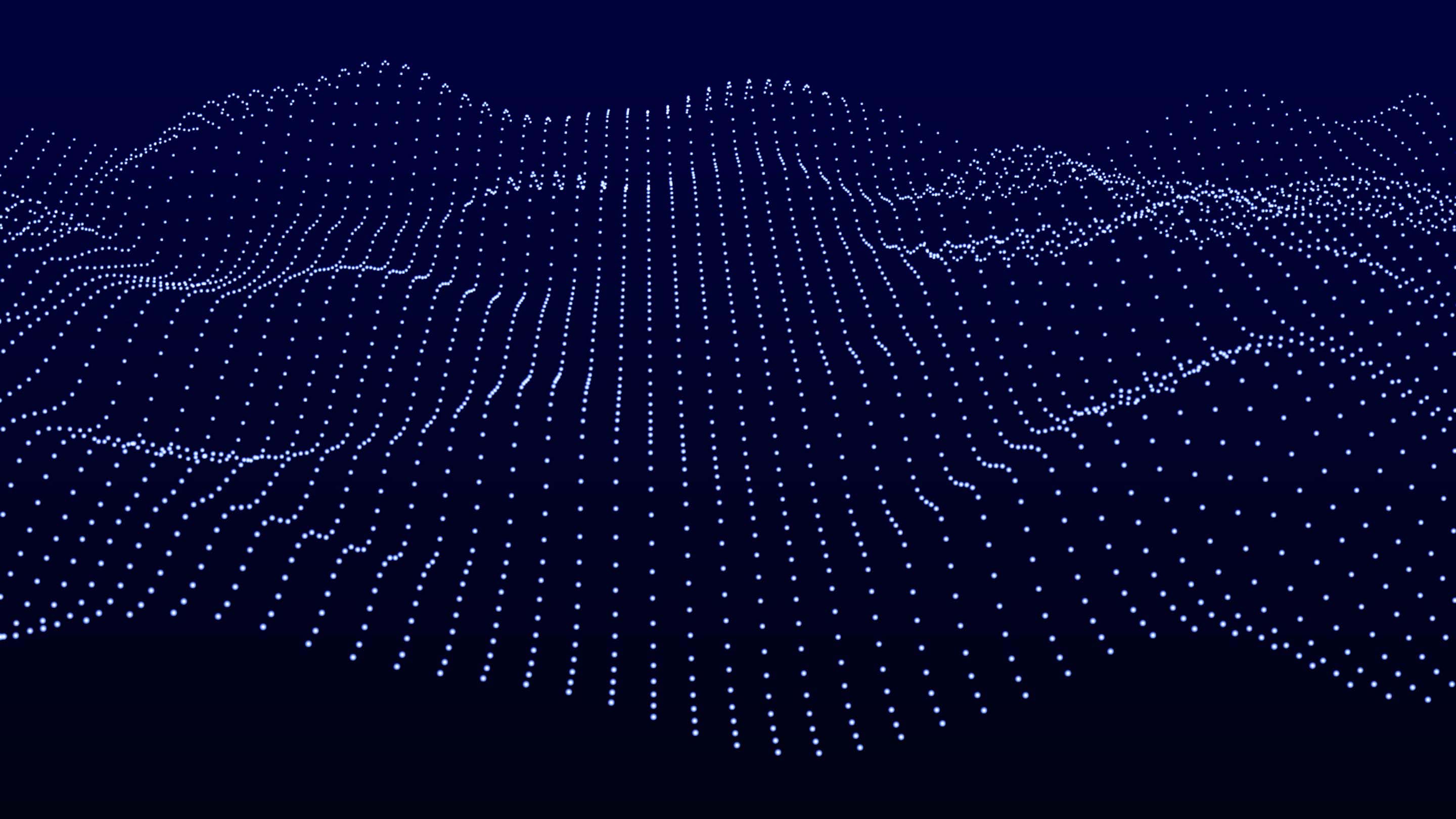 Blue background with links and points coming from the bottom up