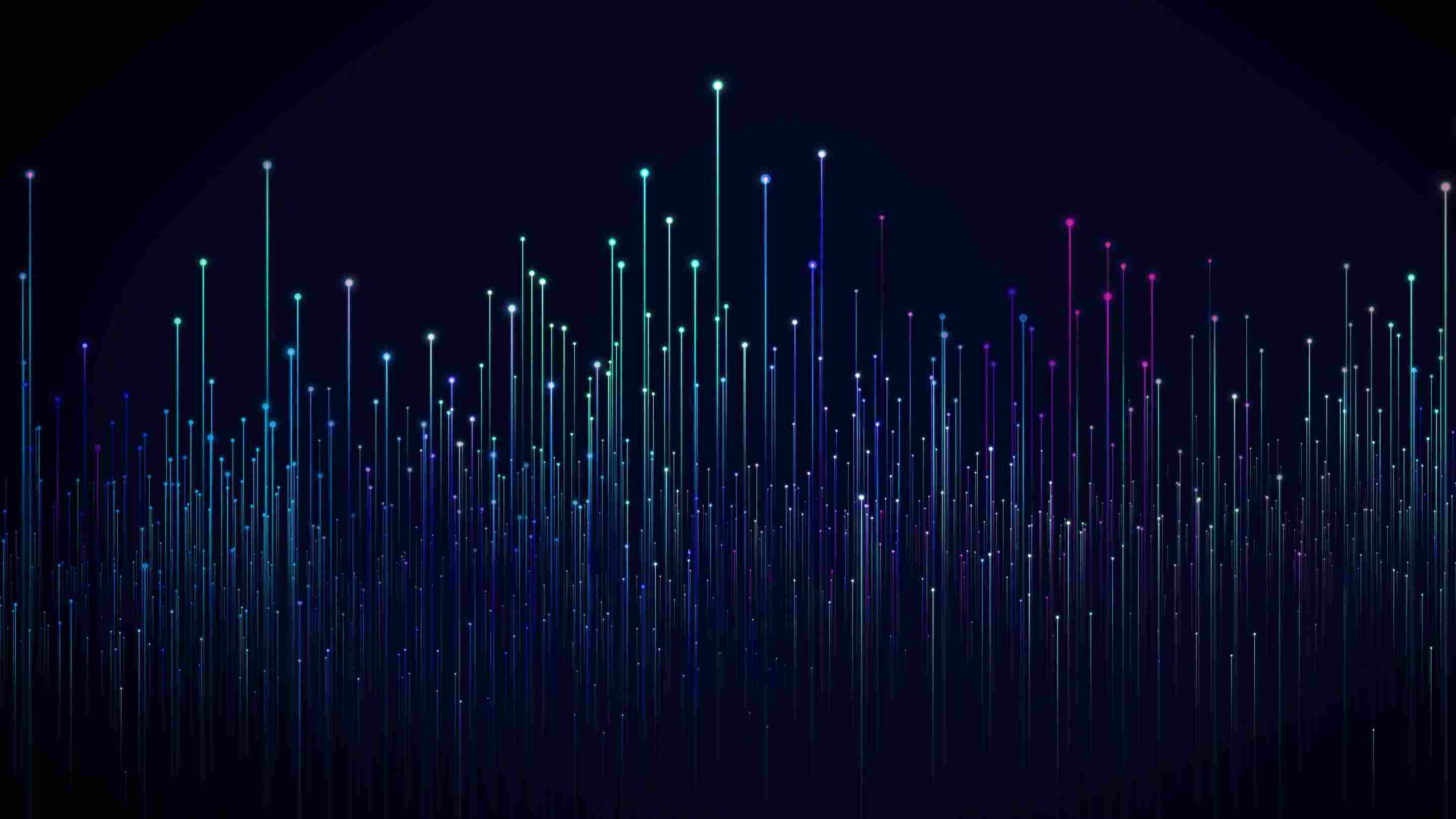 Representação visual de dados conectados e fluxos digitais, destacando a inovação e a tecnologia aplicadas ao gerenciamento de frotas e logística.