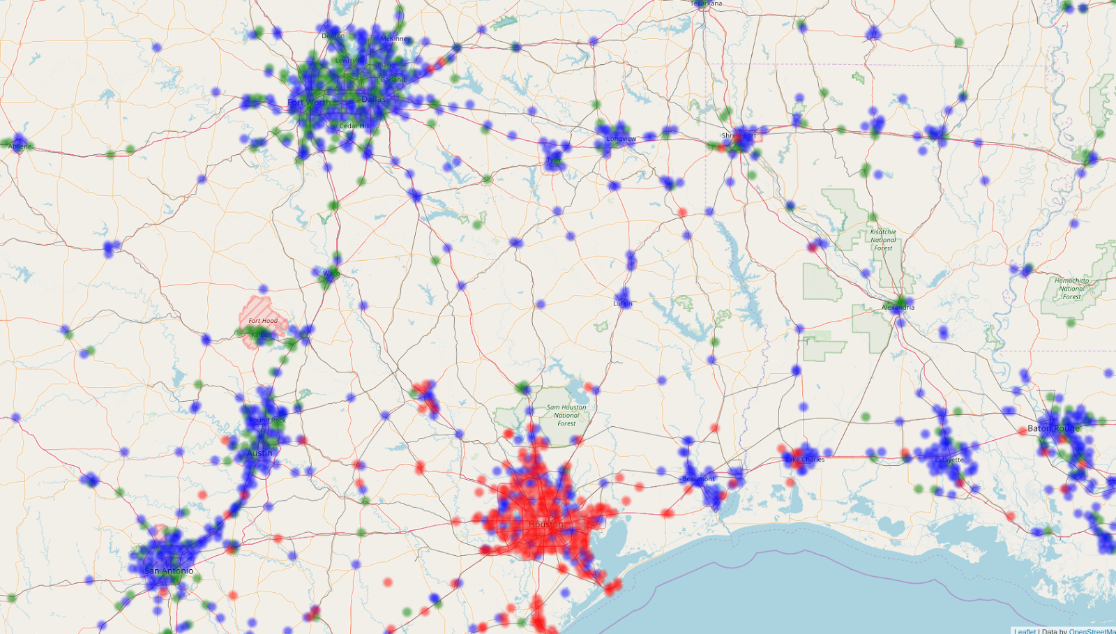 heat map concentration