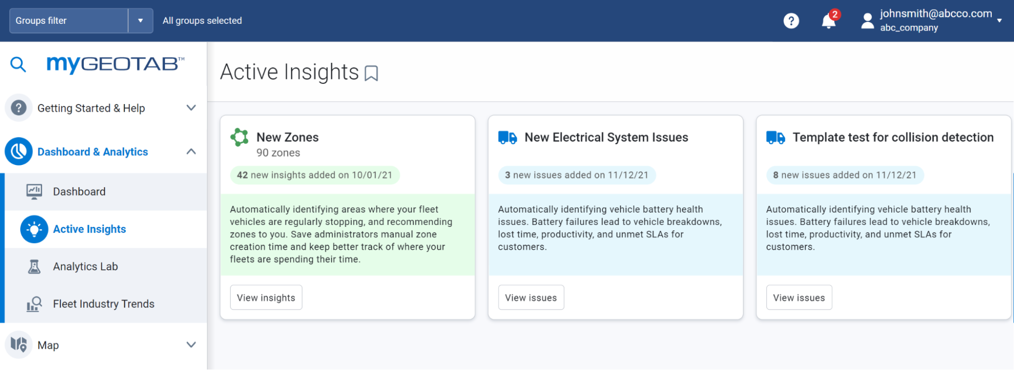 Active insights now out of Feature Preview