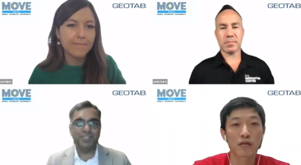 Figure 3: A screenshot featuring the virtual panel participants at the “The future of final mile delivery” session.