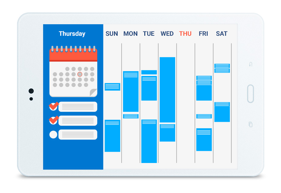 An example of a Geotabber’s weekly calendar, including No Meeting Thursdays. 