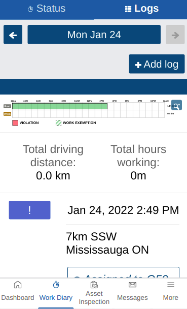 A screenshot of Australia Written Work Diaries
