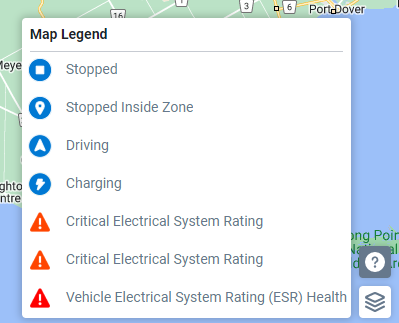 Map legend - New asset icons