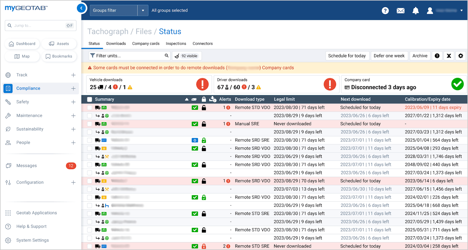 Visualization of the Tachograph Module