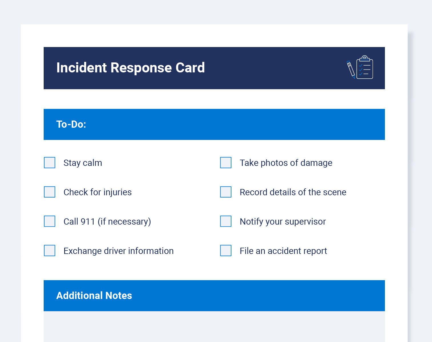 incident response checklist