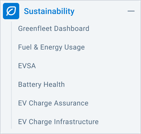 Menu organized by job pillars
