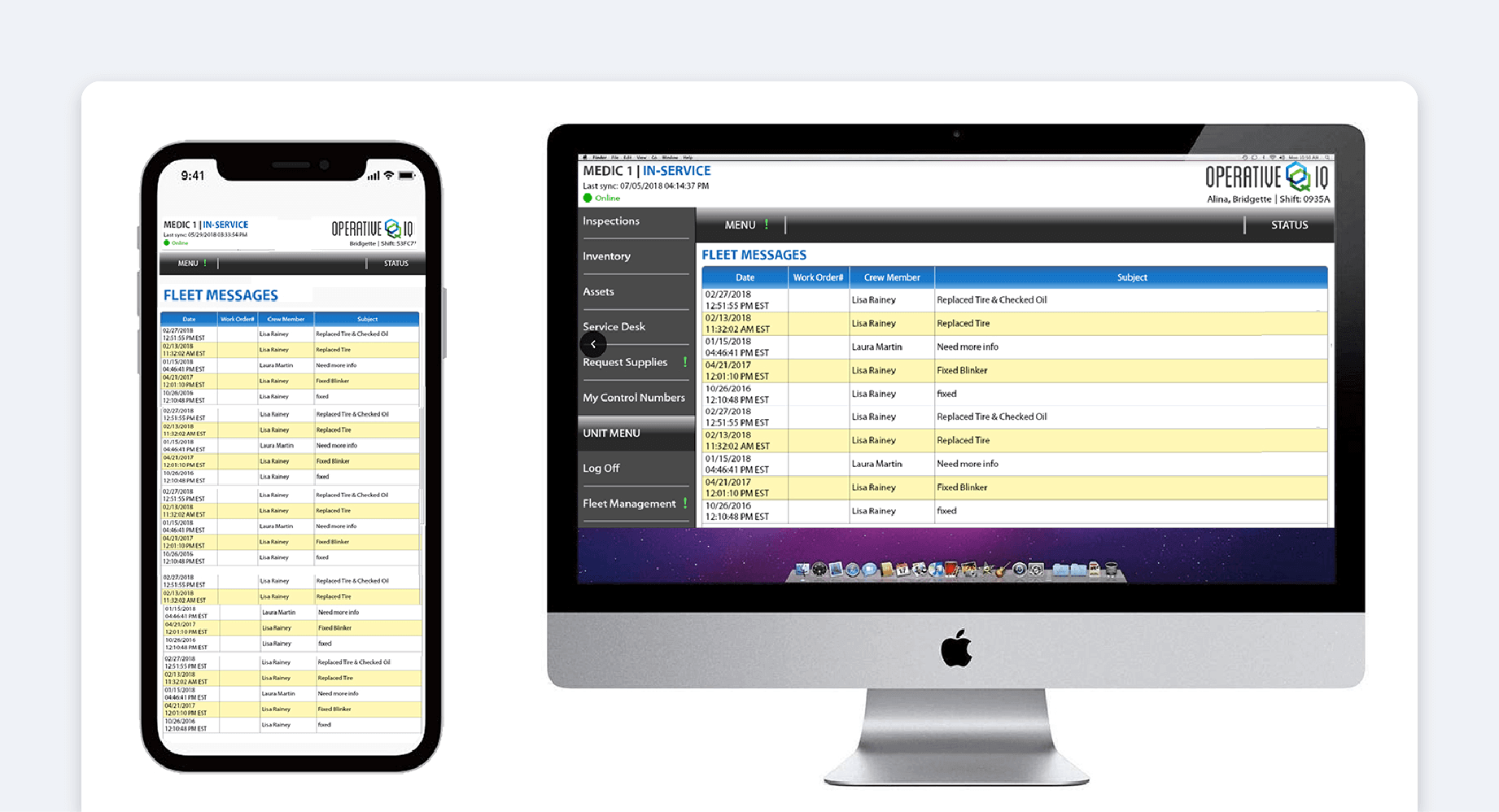 operative iq ui screen