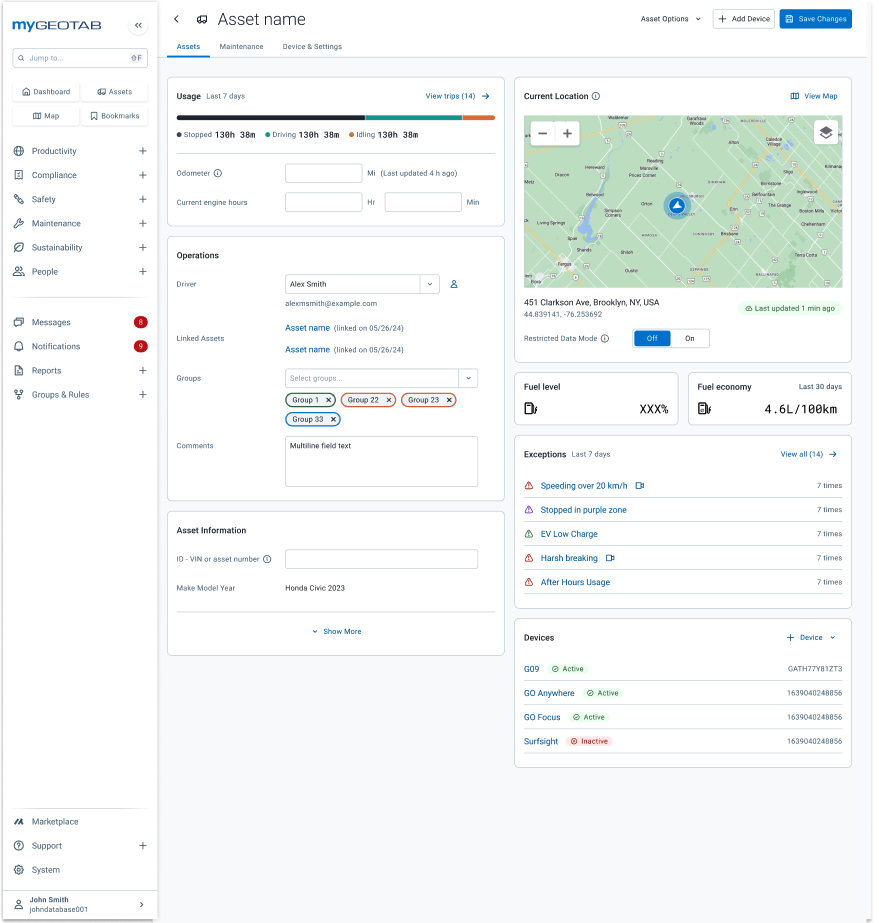 Beta asset details page