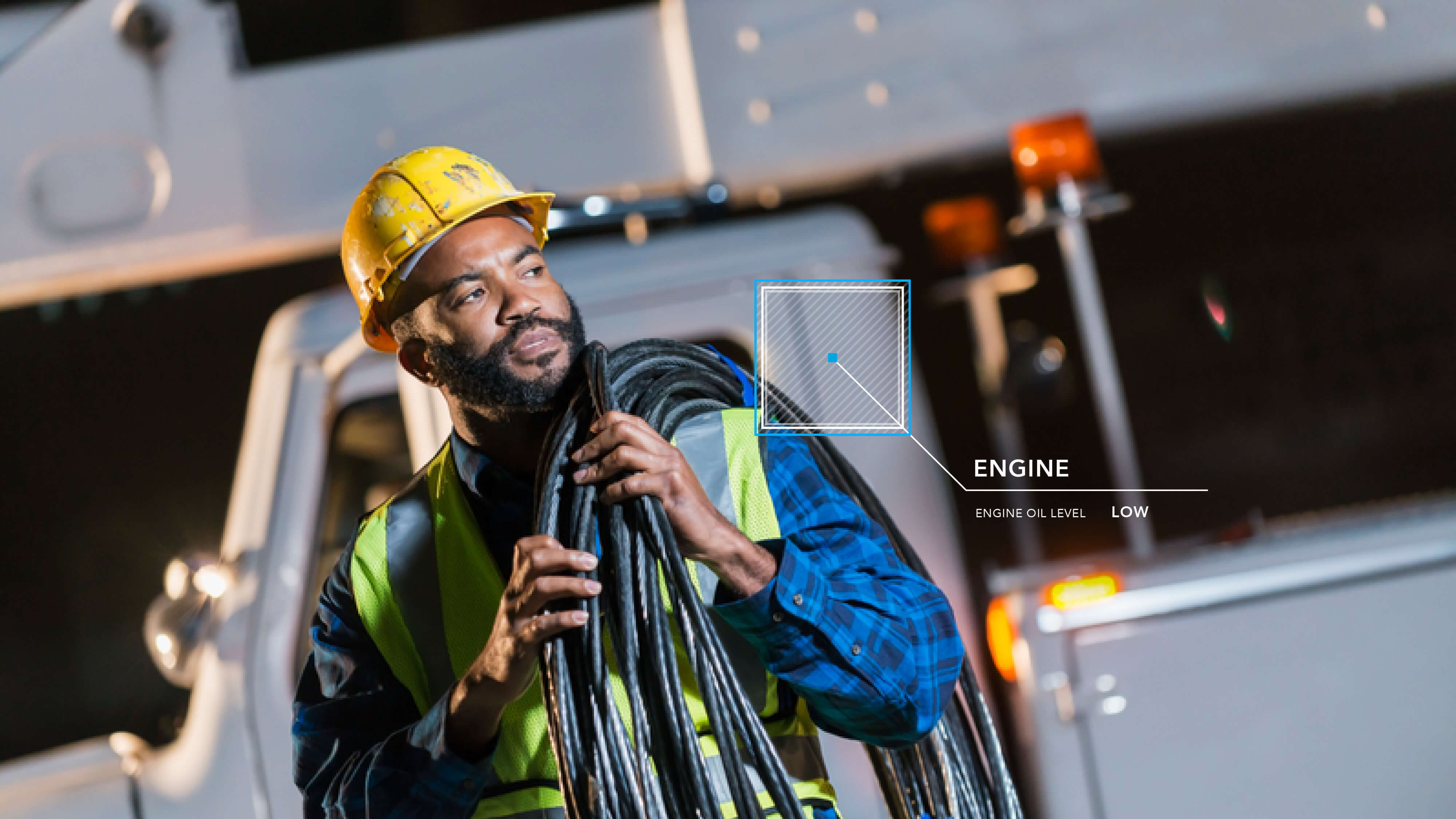 a field service worker on the job