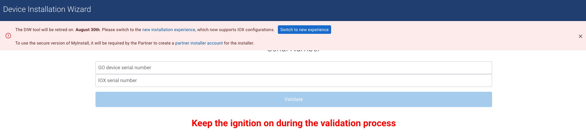 Device Installation Wizard (DIW) deprecation in MyGeotab
