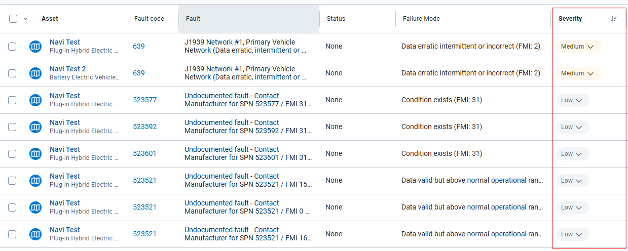 updated faults section in MyGeotab with detailed actionable insights