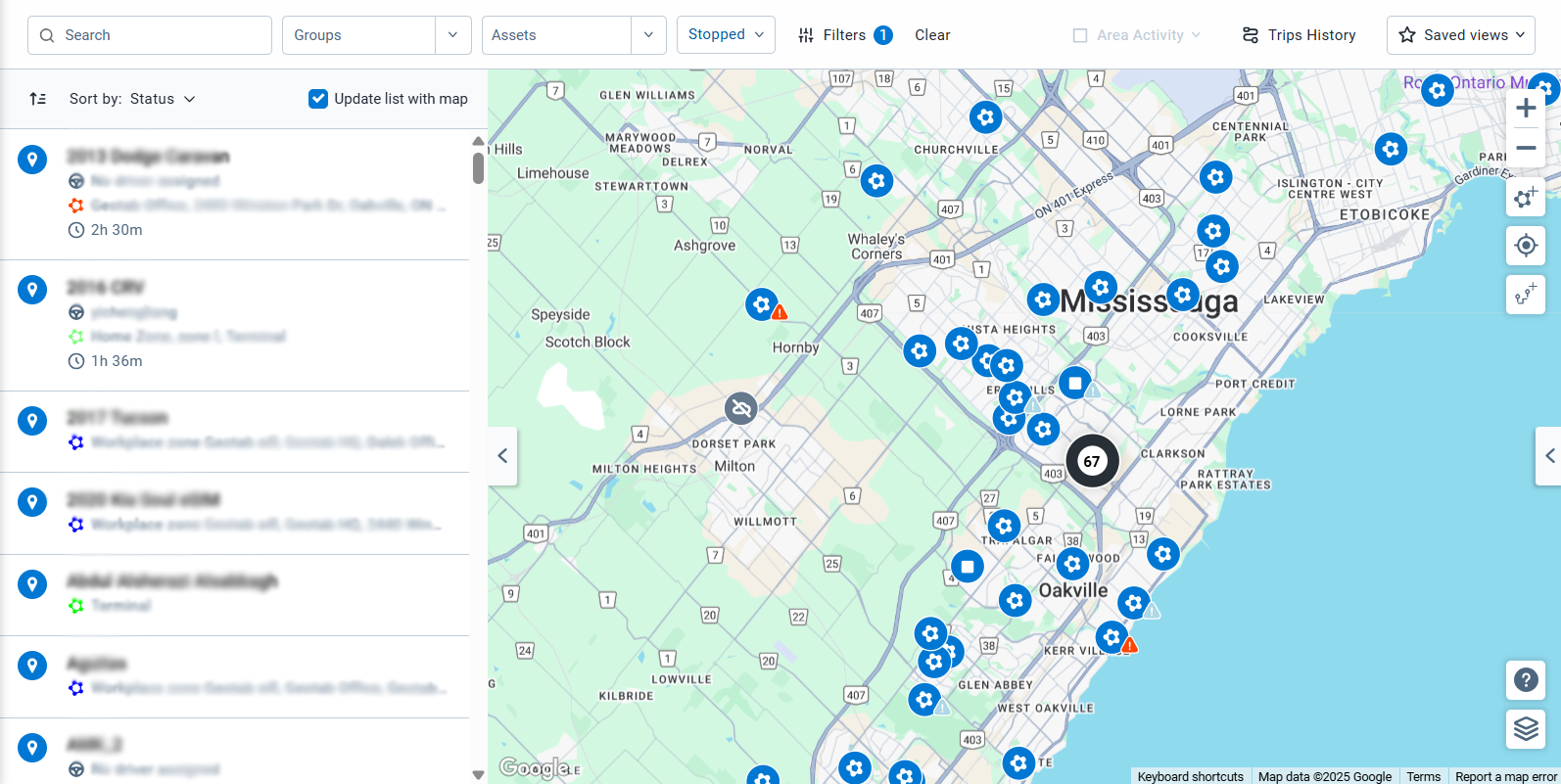 new map in mygeotab
