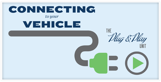 Cartoon of electrical cord plugging into a play button with the words "the plug and play unit"
