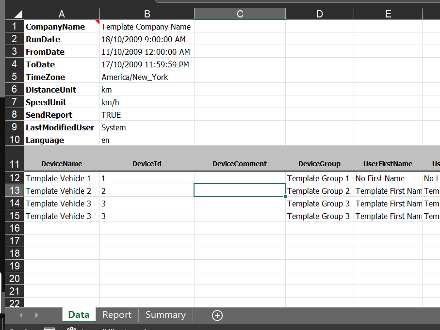 Data tab opens up in the Excel Workbook. 