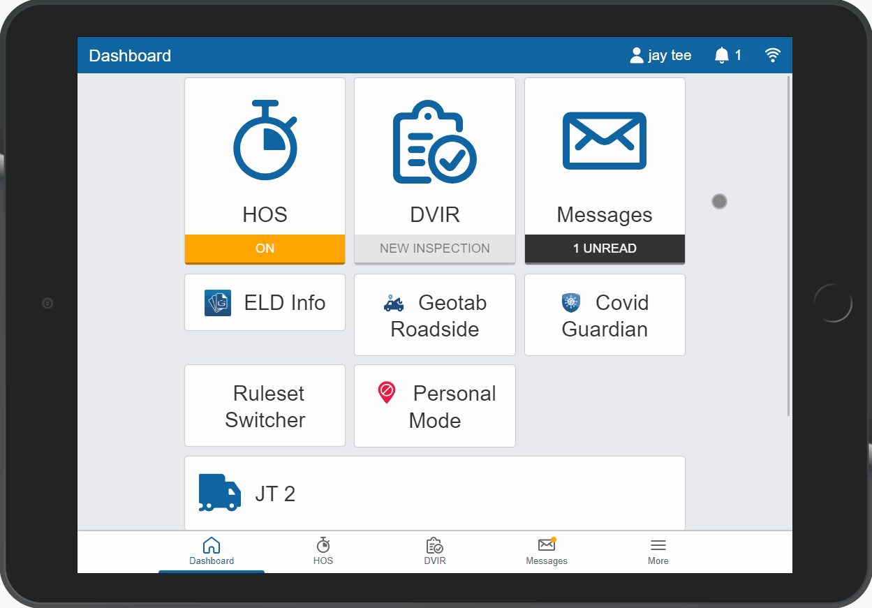 Geotab Drive messaging