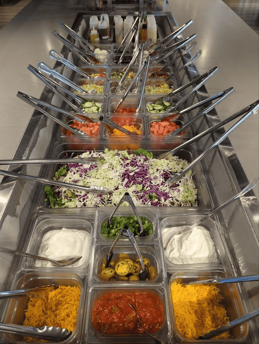 Hot lunch buffet at Geotab headquarters GO Cafe