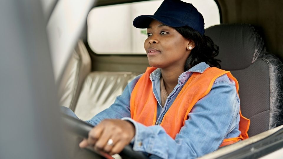 driver driving a vehicle