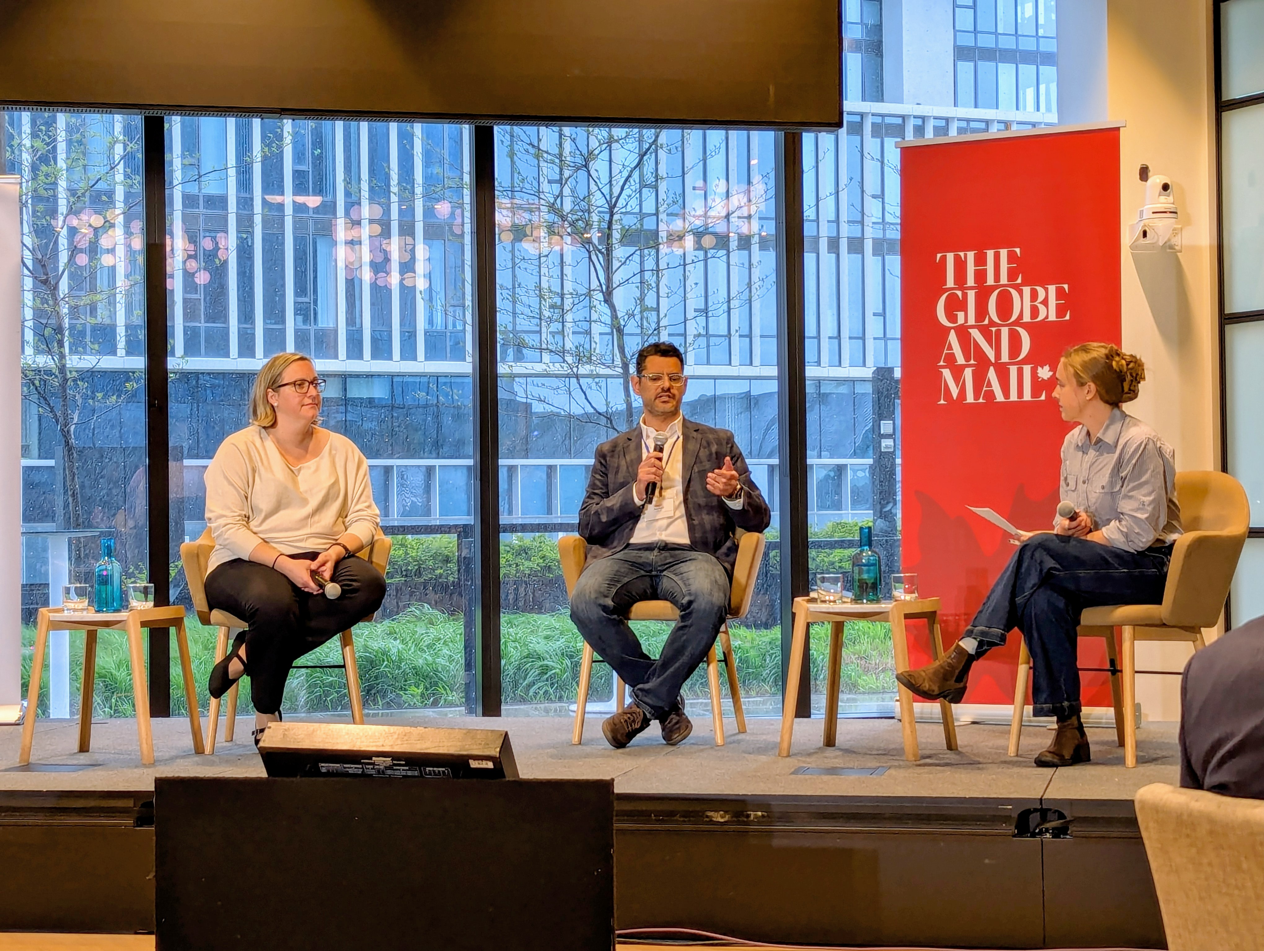 Amir Sayegh speaks at the Globe and Mail