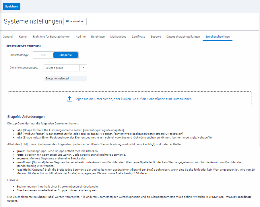 Desktopansicht Systemeinstellungen