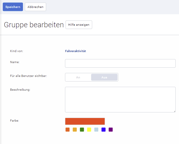 Globale Berichtsgruppen