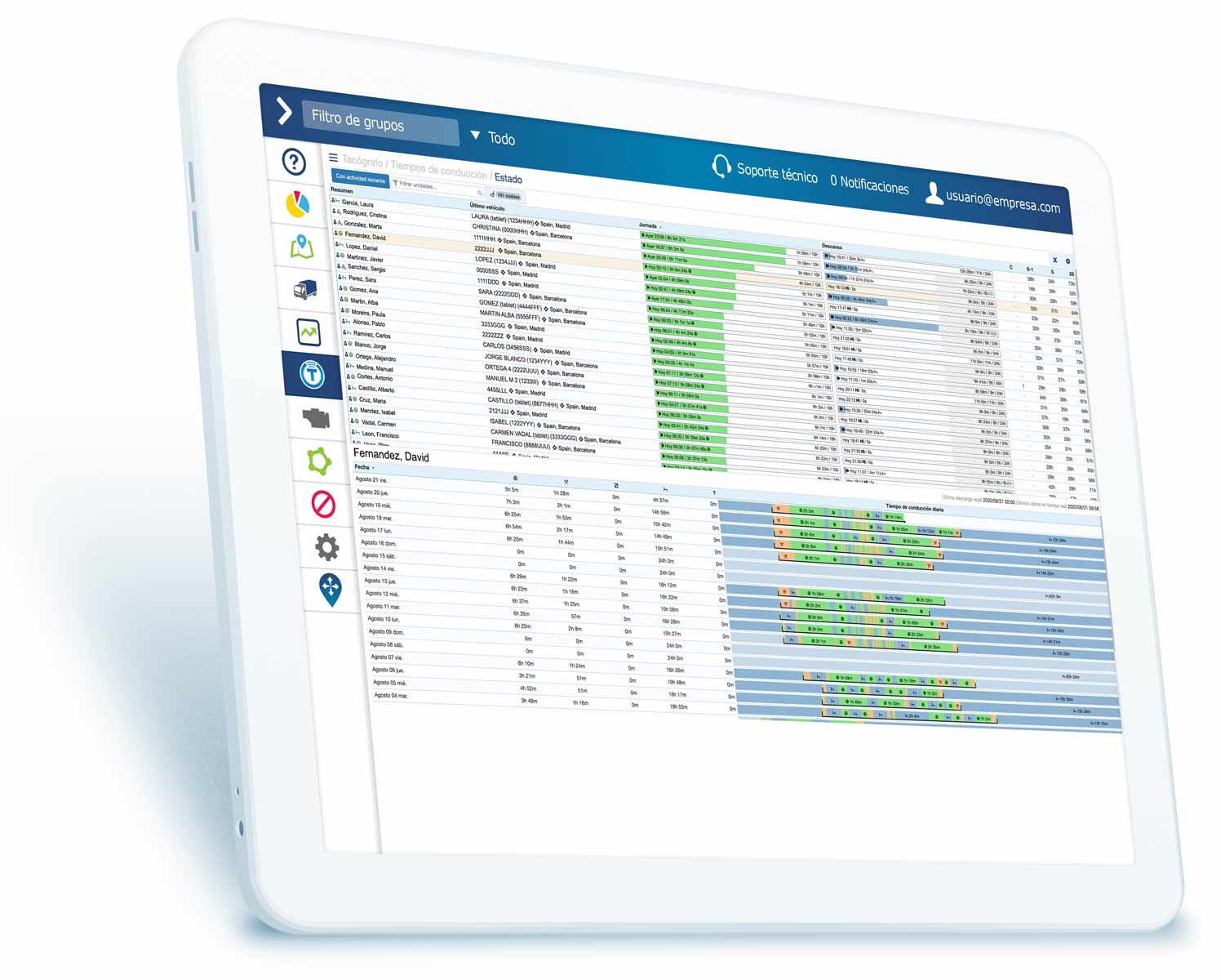 Solución descarga datos tacógrafo de Geotab