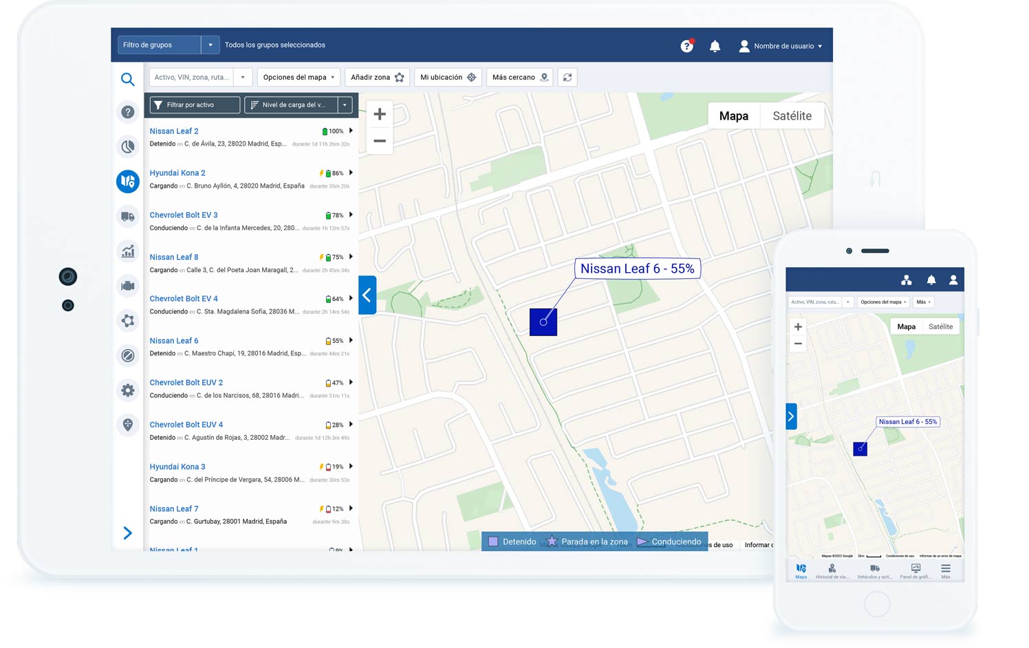 Mapa vehículo eléctrico