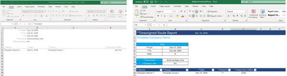 Dos pantallas de Excel
