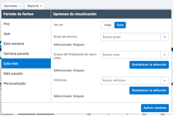 Opciones de visualización