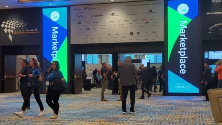 Marketplace event with people