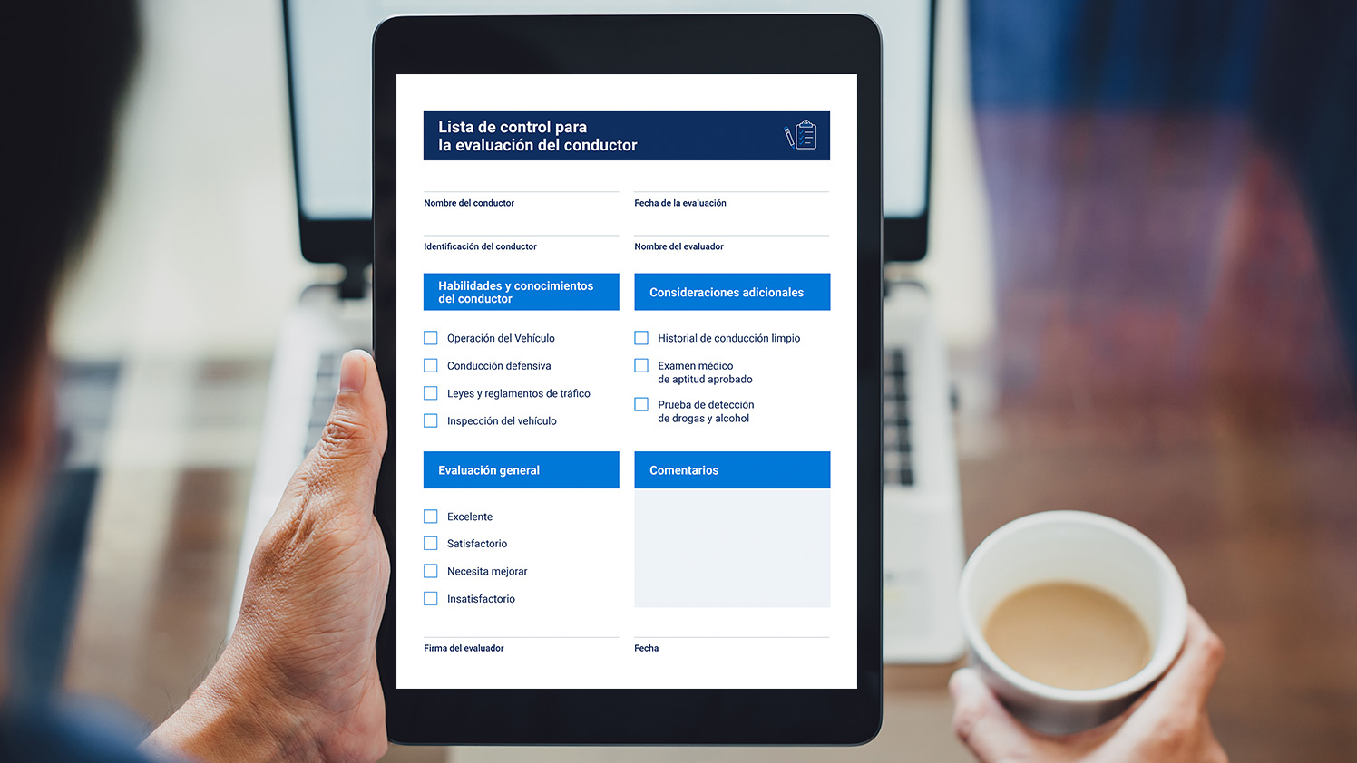 Lista de control para la evaluacion del conductor