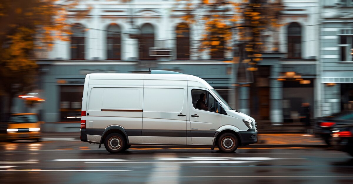 Traceur GPS installé dans un véhicule utilitaire.