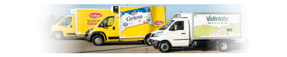 Lactalis's brand van parked aside.