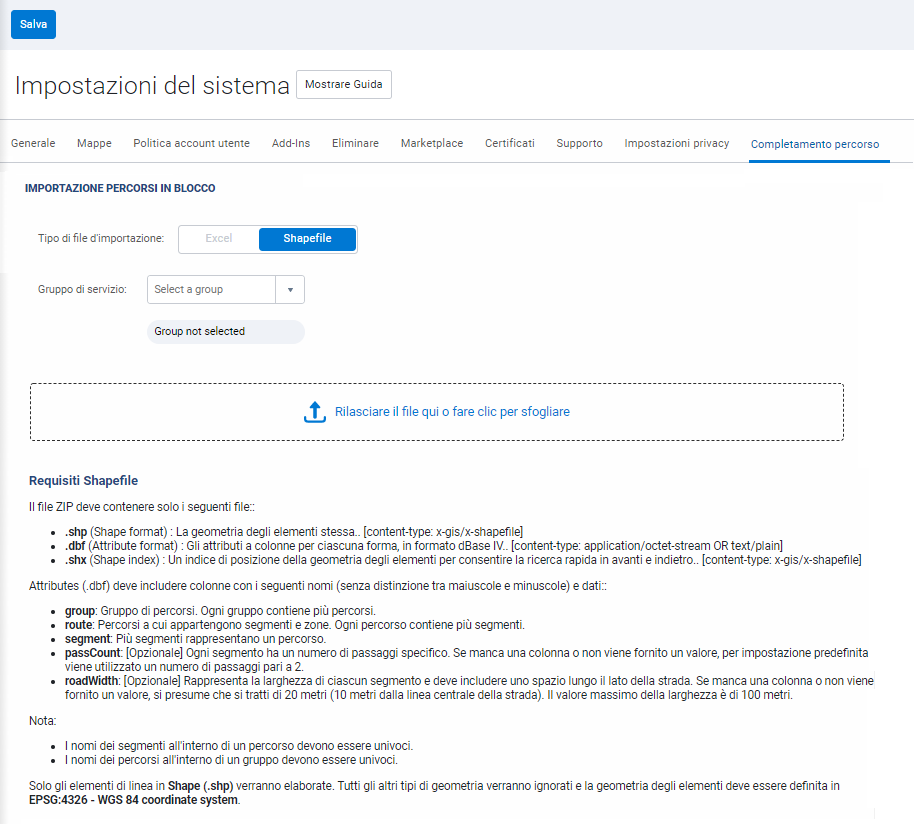 Impostazioni del sistema MyGeotab