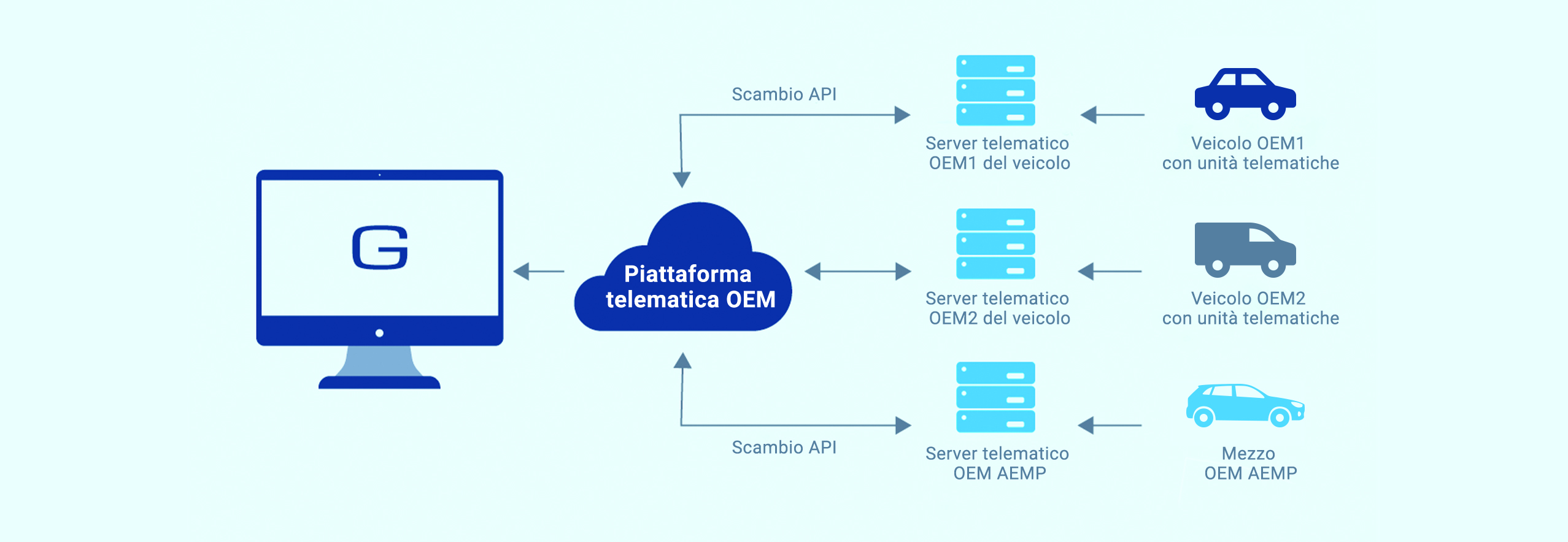 Immagine che spiega come funziona la piattaforma OEM 