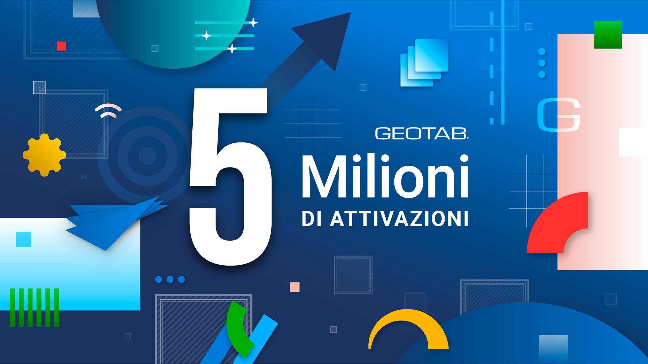 Grafica di Geotab per le 5 milioni di attivazioni
