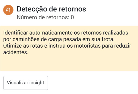 Alerta do insight de detecção de retornos em U