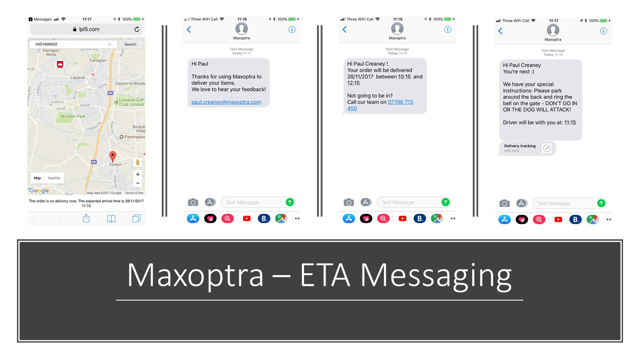 Maxoptra ETA Messagin