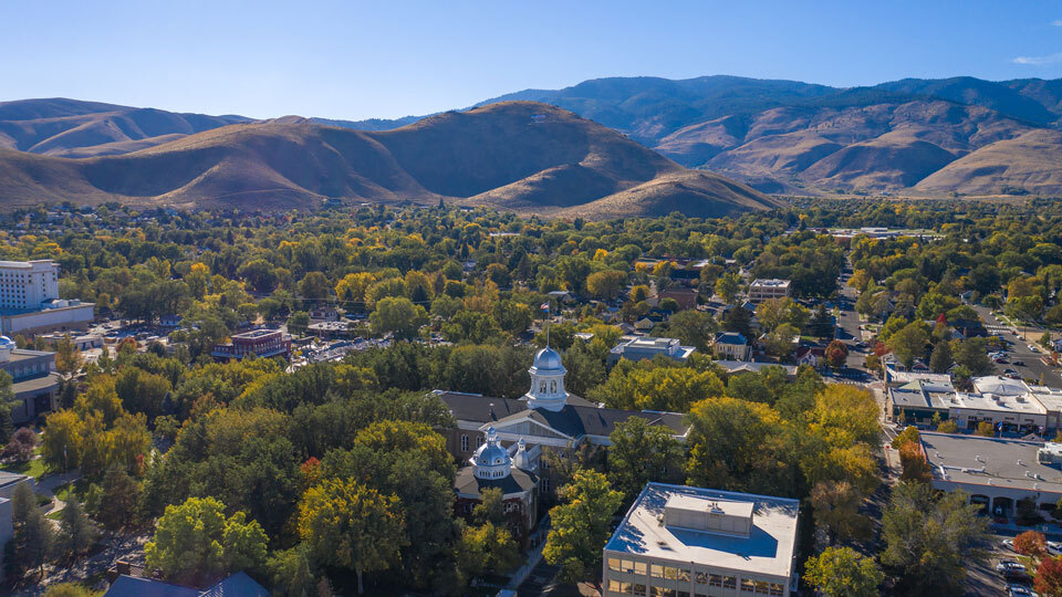 Nevada landscape with capitol building