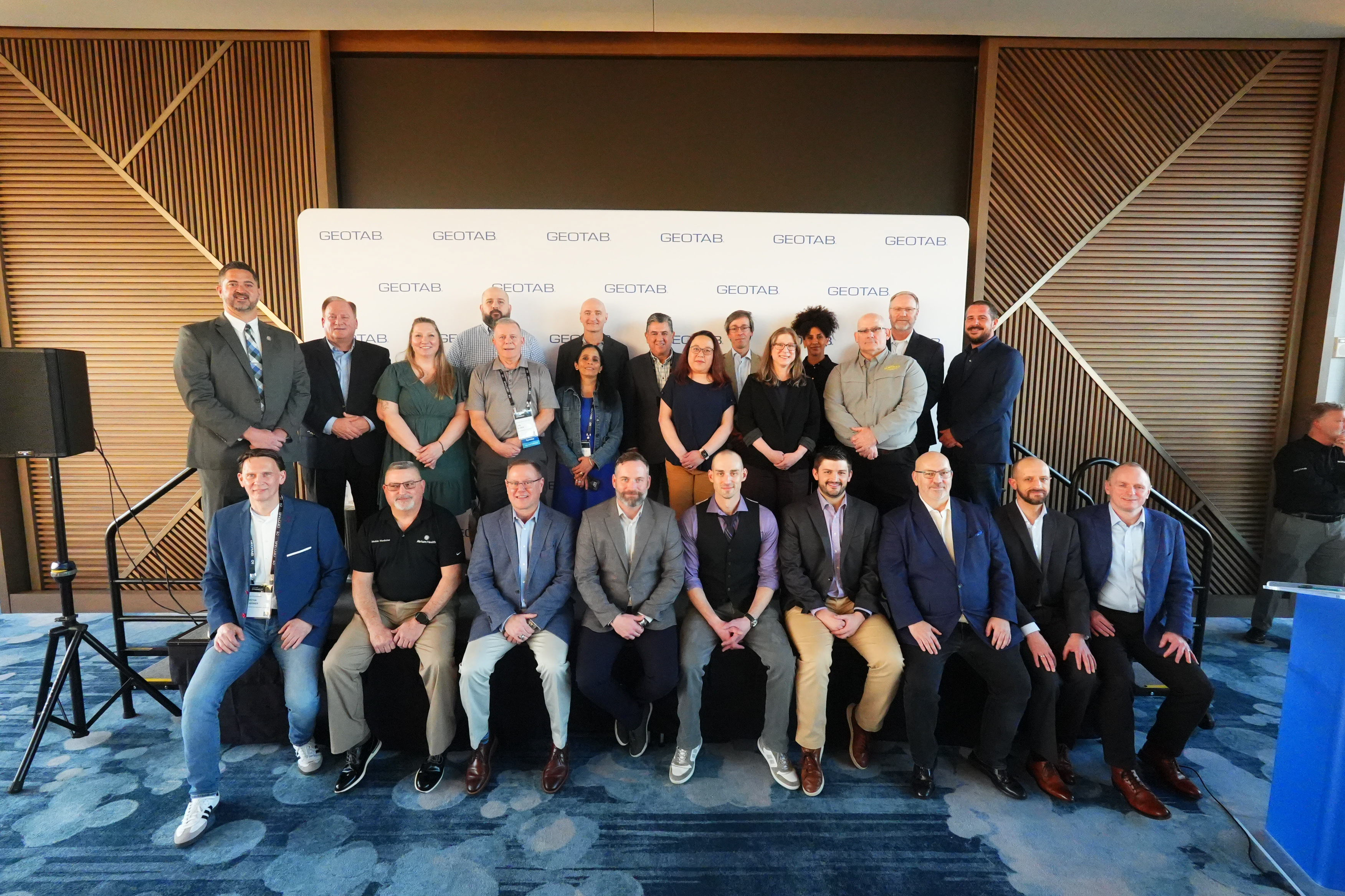 All the Innovation Award winners with Neil and Derek